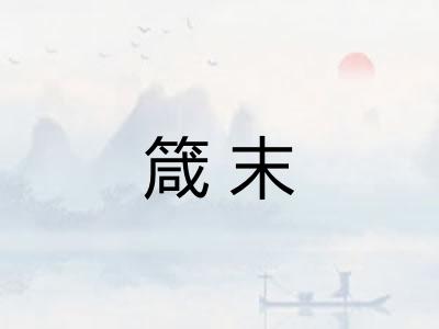 箴末