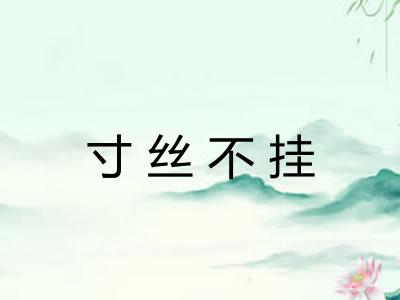 寸丝不挂