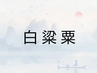 白粱粟