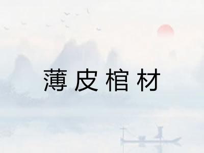 薄皮棺材