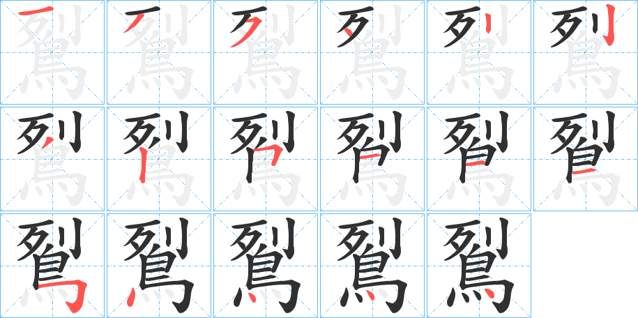 鴷的笔顺分步演示图