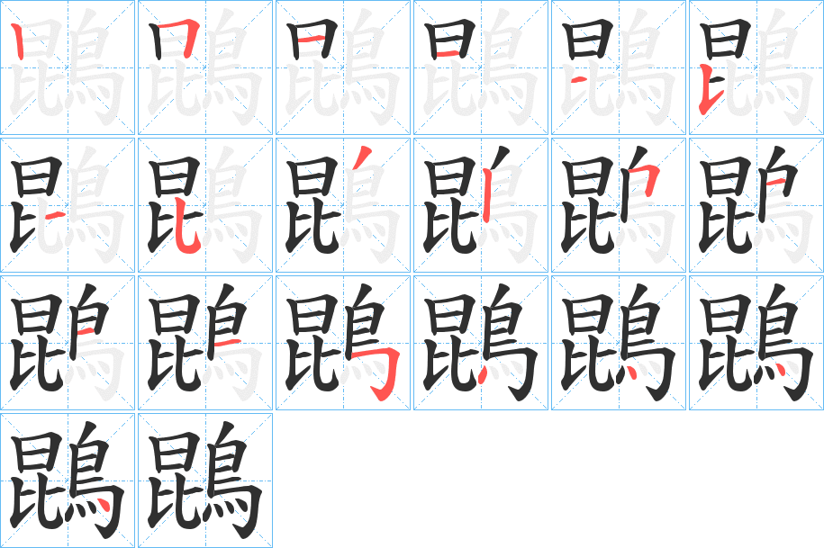 鵾的笔顺分步演示图